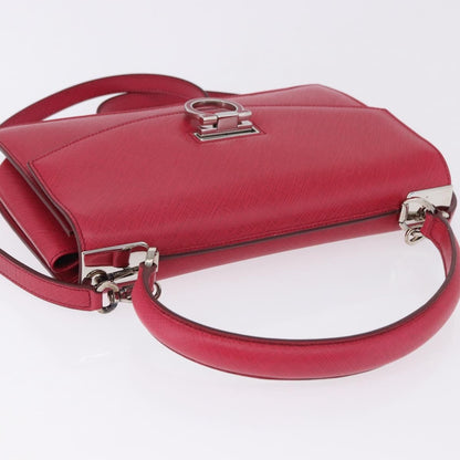 Salvatore Ferragamo Gancini Convertible Top Handle Saffiano Leather, Pink, Leather, Handbag