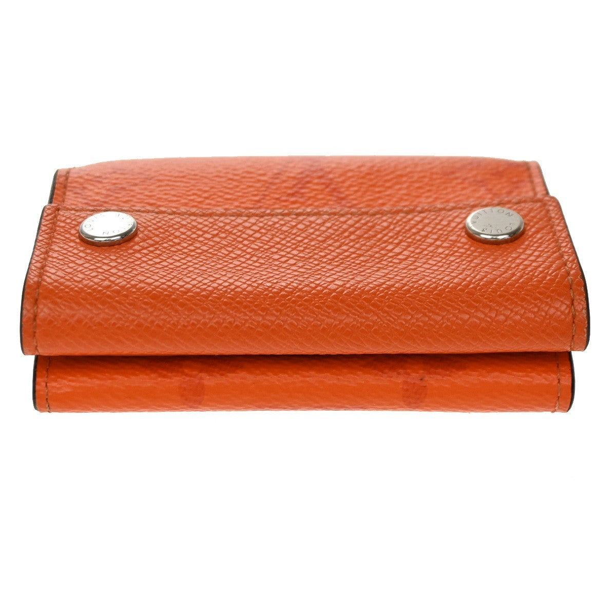 Louis Vuitton Discovery Monogram Taigarama, Orange, Leather, Wallet