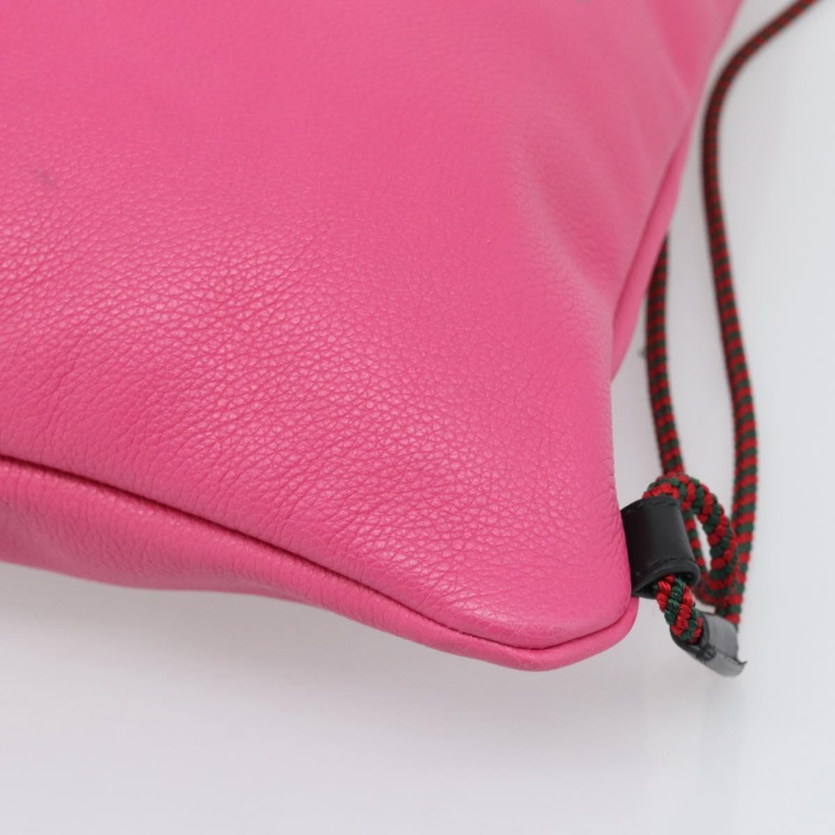 Gucci Logo Drawstring Printed Leather, Pink, Leather, Backpack