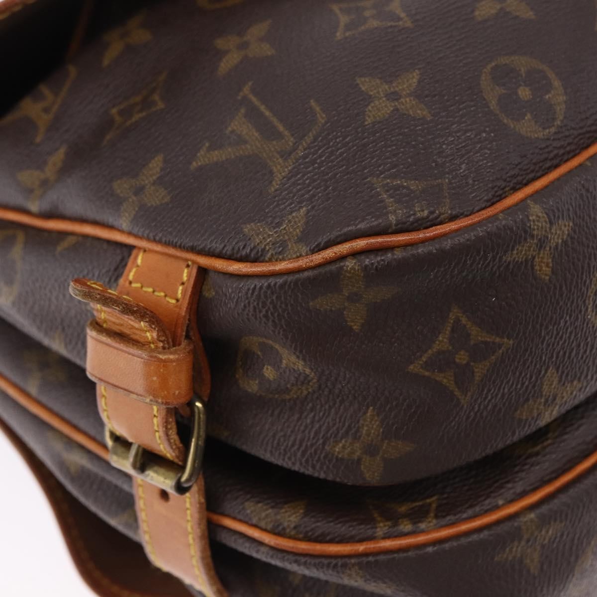 Louis Vuitton Saumur Canvas, Brown, Canvas, Shoulder Bag
