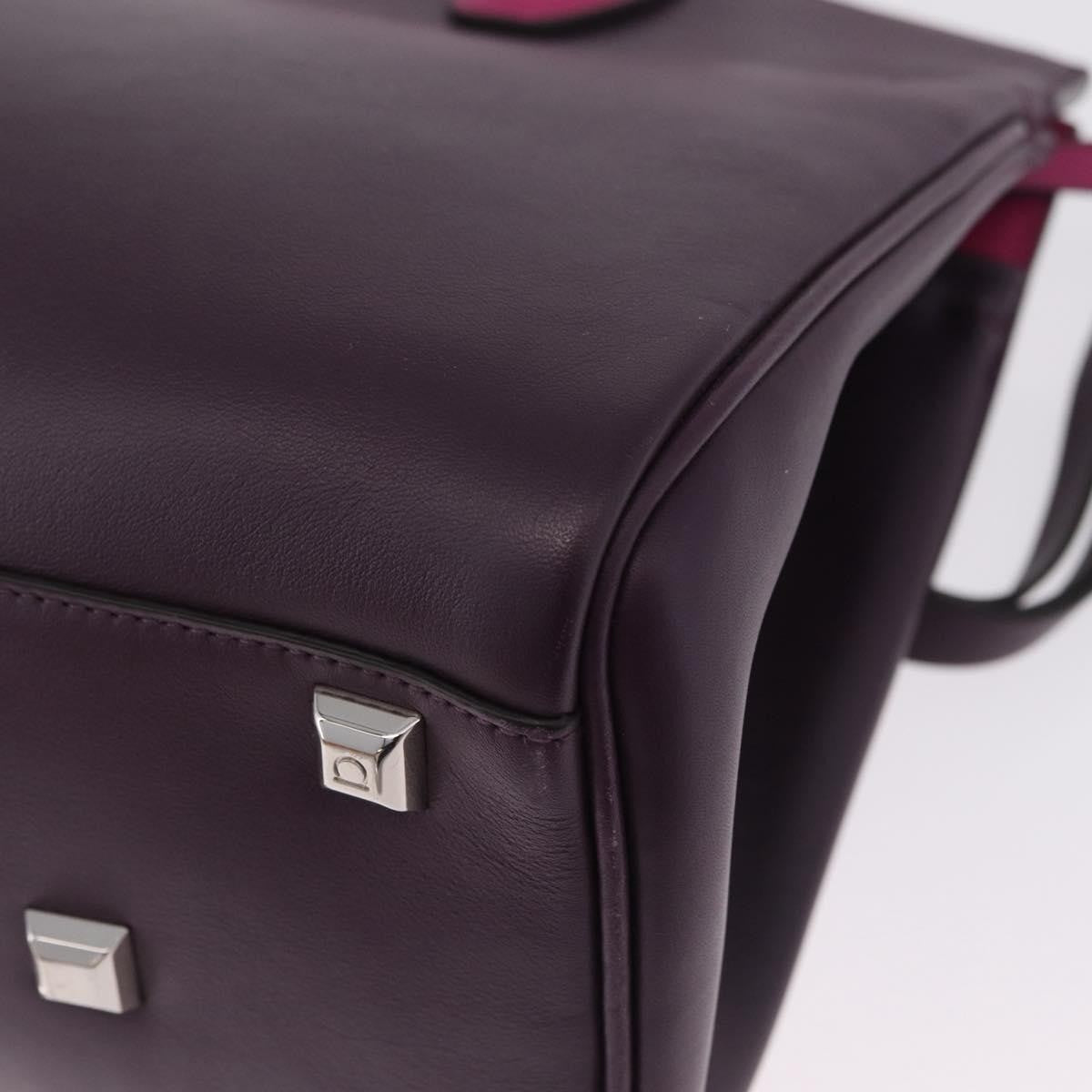 Salvatore Ferragamo Studio Satchel Leather, Purple, Leather, Handbag