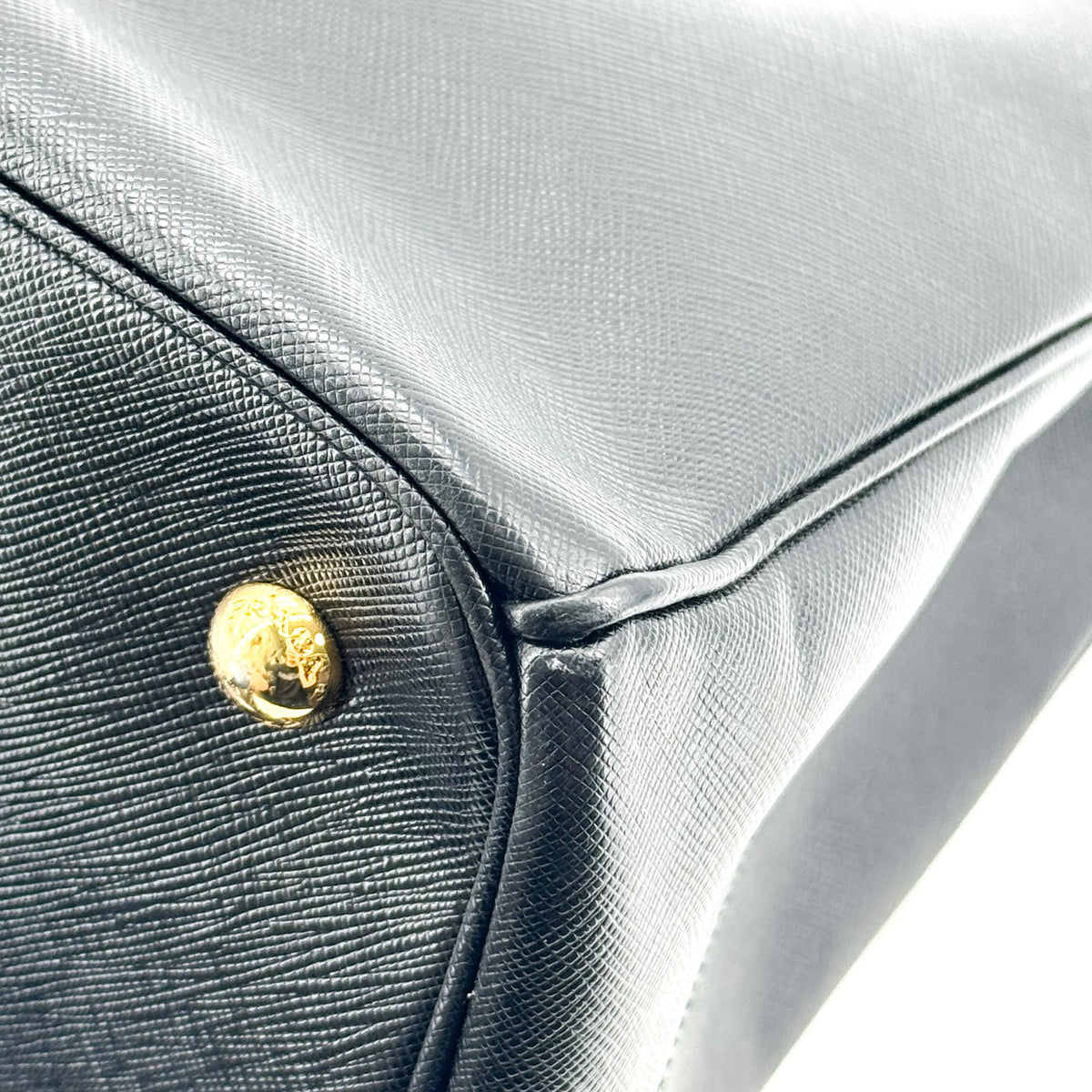 Prada Lux Open Saffiano Leather, Black, Leather, Tote Bag