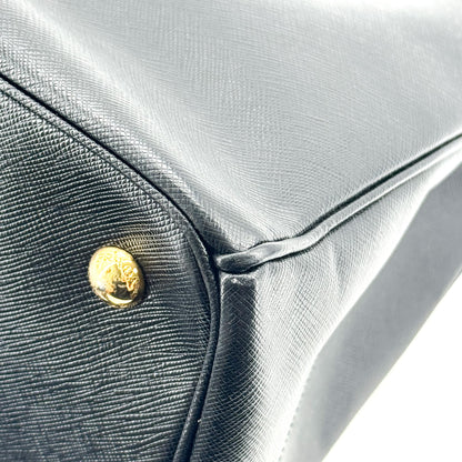 Prada Lux Open Saffiano Leather, Black, Leather, Tote Bag