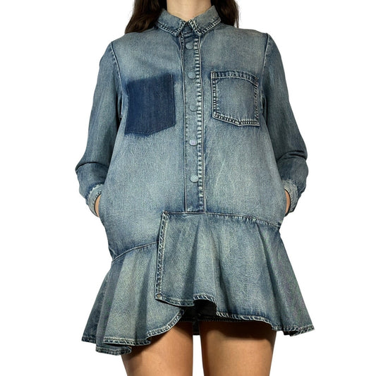 RED VALENTINO Ruffled Denim Dress