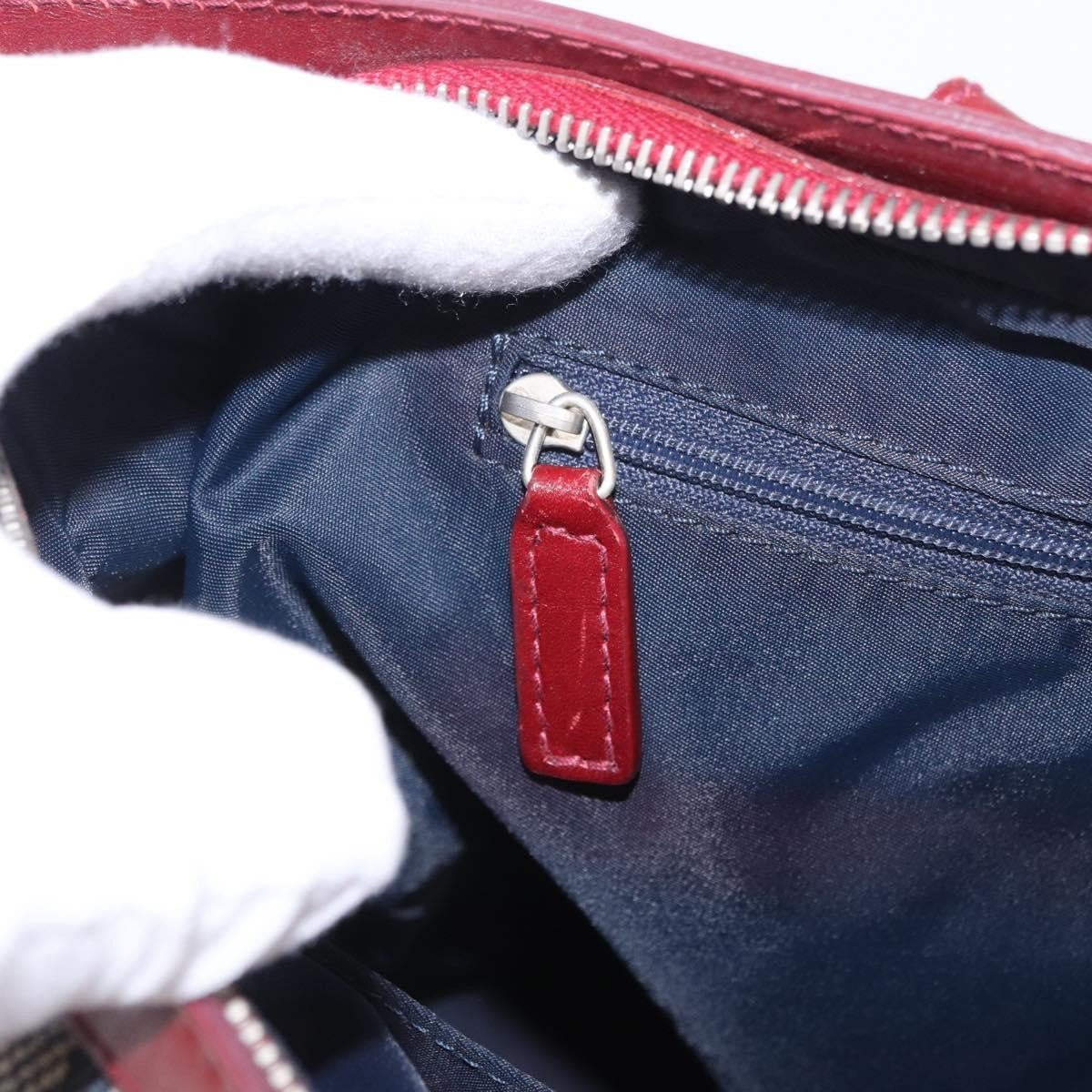 Christian Dior Vintage Trotter Zip Diorissimo Canvas, Navy, Canvas, Tote Bag