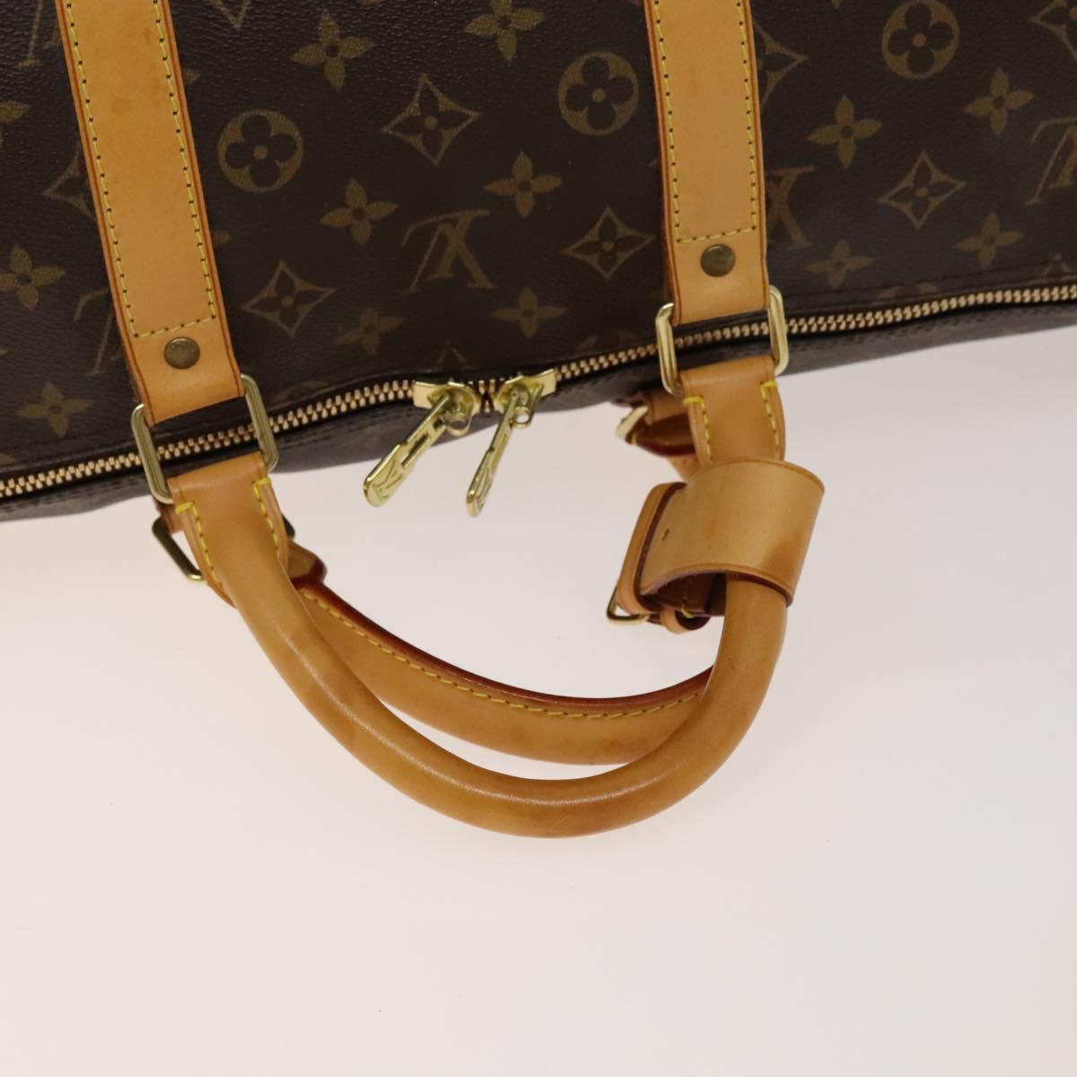 Louis Vuitton Keepall Bandouliere Bag Monogram Canvas, BROWN, CANVAS, Travel bag
