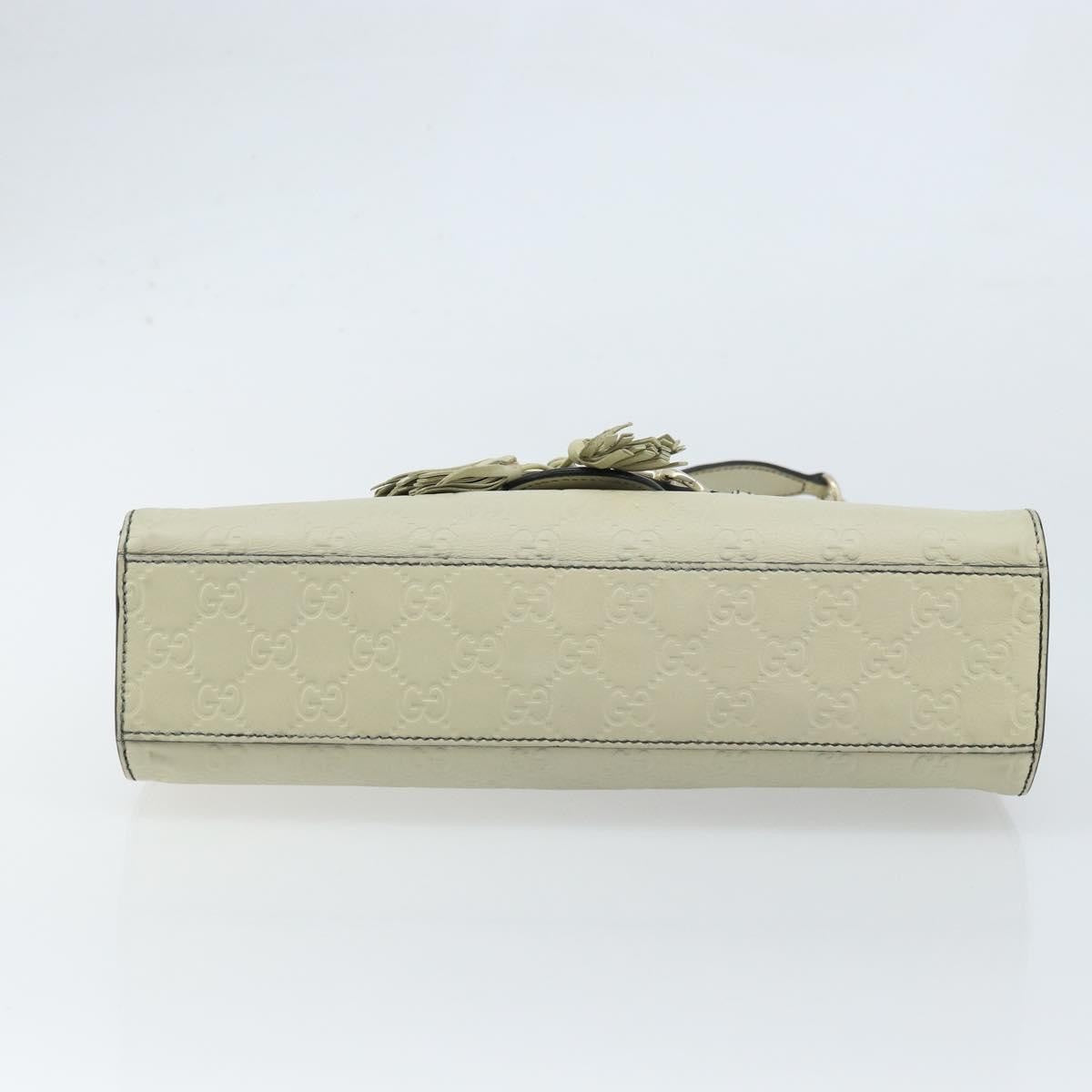 Gucci Emily Chain Flap Guccissima Leather, Beige, Leather, Shoulder Bag