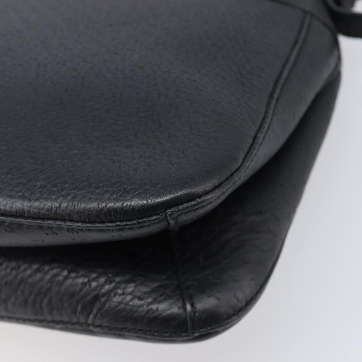 Salvatore Ferragamo Gancini Leather, Black, Leather, Shoulder Bag