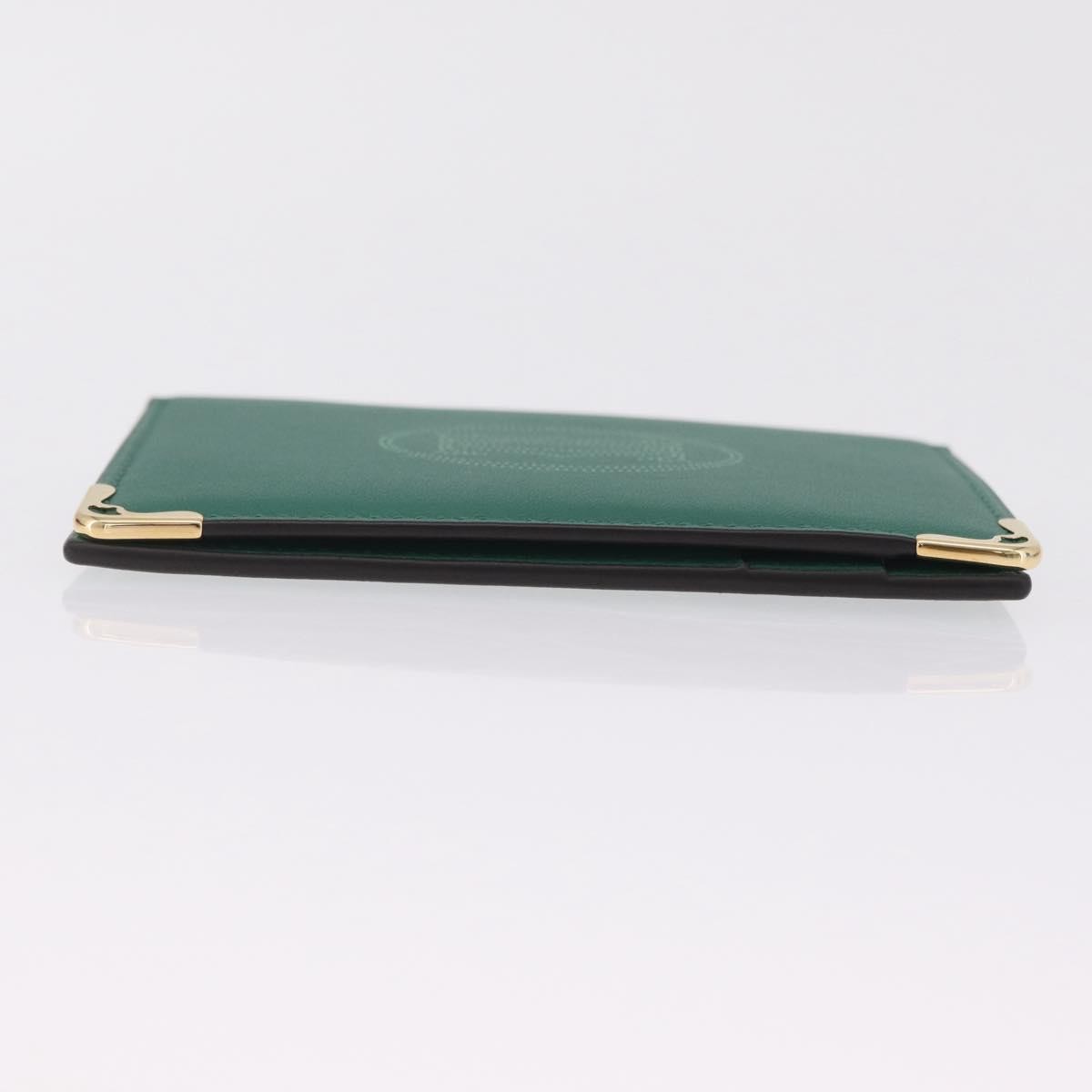 Cartier Coin Purse Must de Cartier Leather, Green, Leather, Wallet