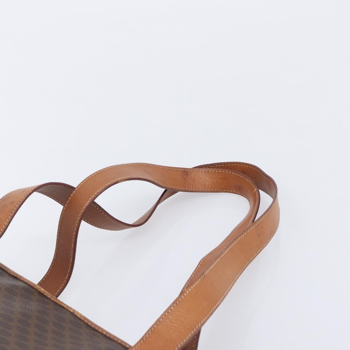 Celine Macadam Shoulder Leather, Brown, Canvas, Crossbody Bag