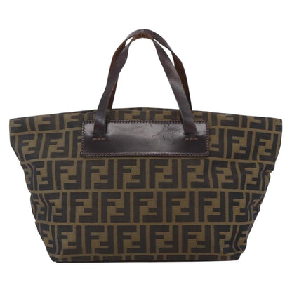 Fendi Vintage Zucca Handbag Zucca, BLACK, CANVAS, Handbag