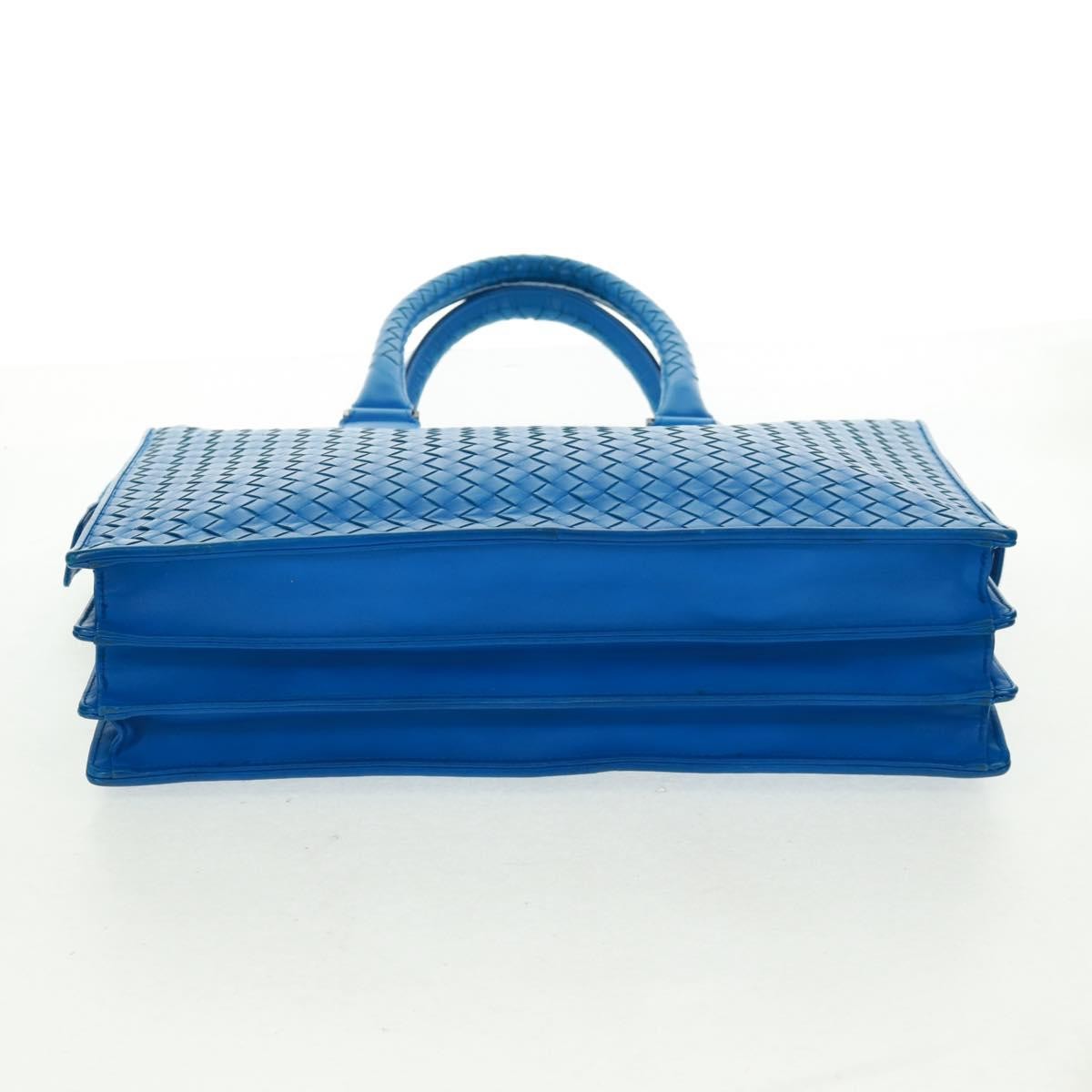 Bottega Veneta Top Zip Intrecciato Nappa, Blue, Leather, Briefcase