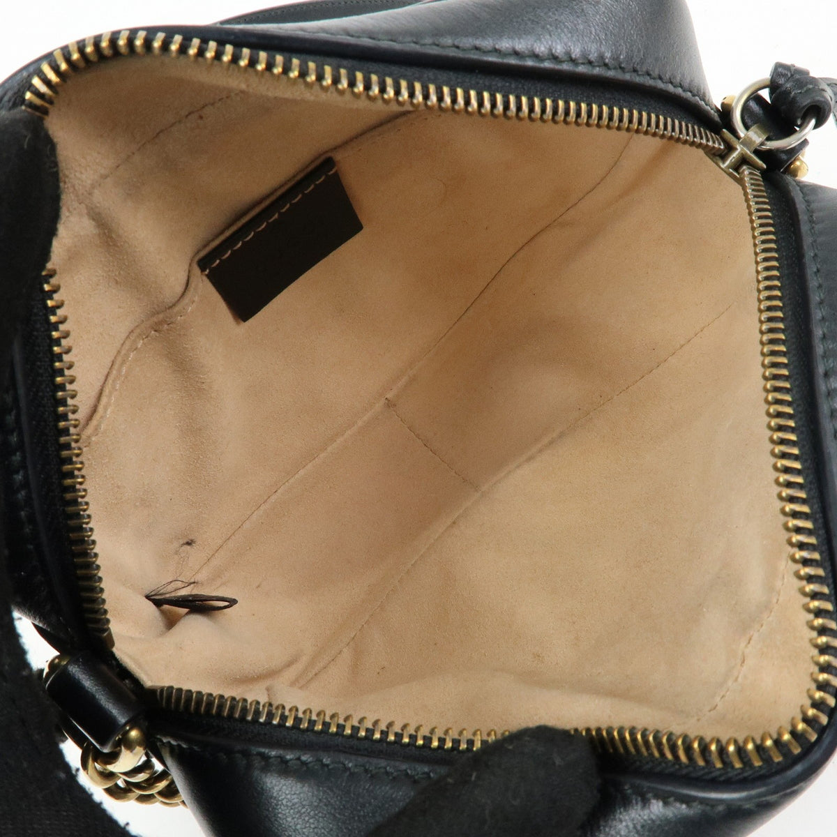 Gucci GG Marmont Matelasse Patent, Black, Leather, Shoulder Bag