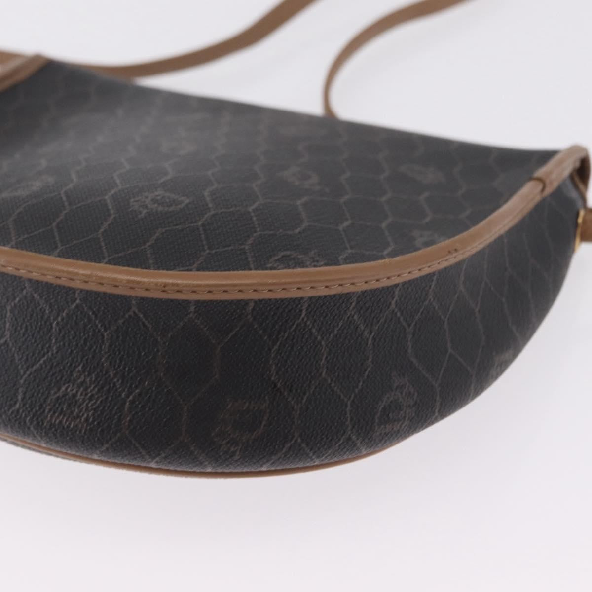 Christian Dior Vintage Honeycomb Canvas, Black, Canvas, Shoulder Bag