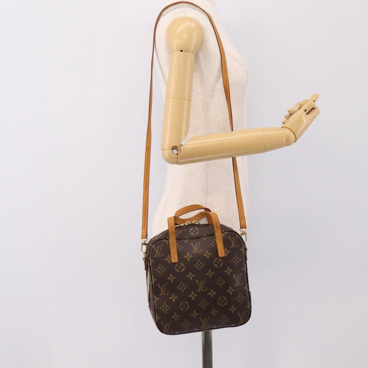 Louis Vuitton Spontini Monogram Canvas, Brown, Canvas, Handbag