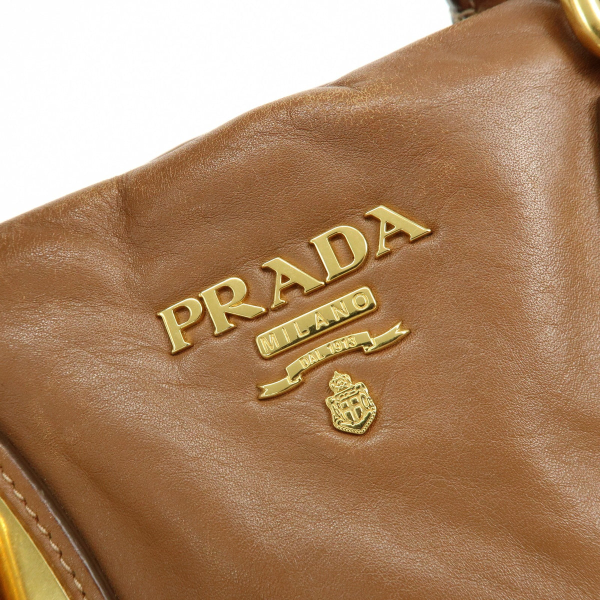 Prada Convertible Belted Satchel Soft Calf, Brown, Leather, Handbag