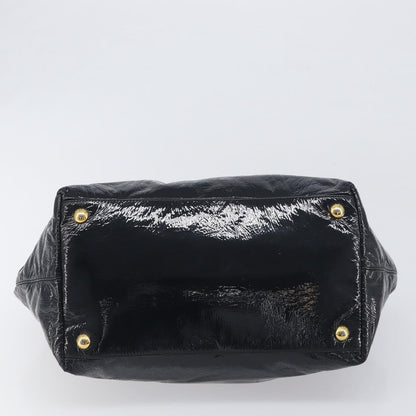 Prada Bow Top handle Patent leather, Black, Patent Leather, Handbag
