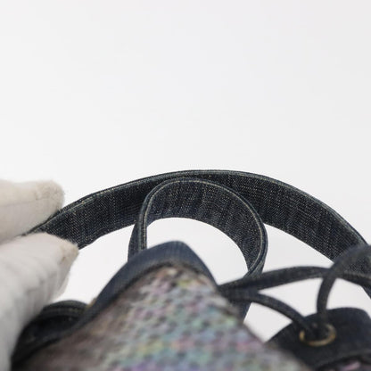 Chanel Hidden Sequins Shoulder Bag Sequins, BLUE, CANVAS, Handbag