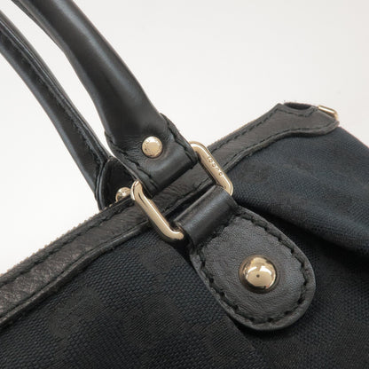 Gucci Sukey Top Handle Satchel GG Canvas with Leather, Black, Canvas, Handbag