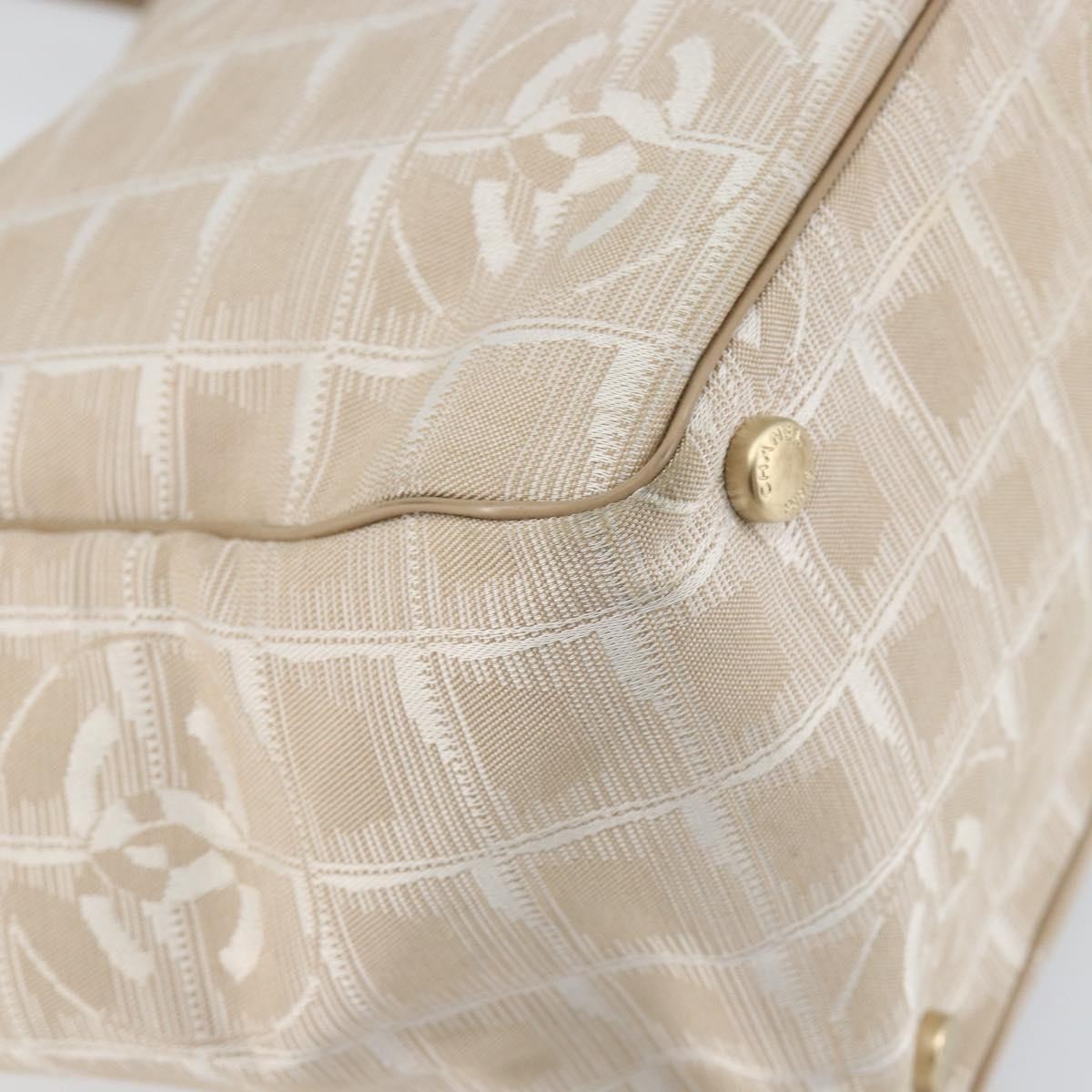 Chanel Travel Line Nylon, Beige, Nylon, Tote Bag