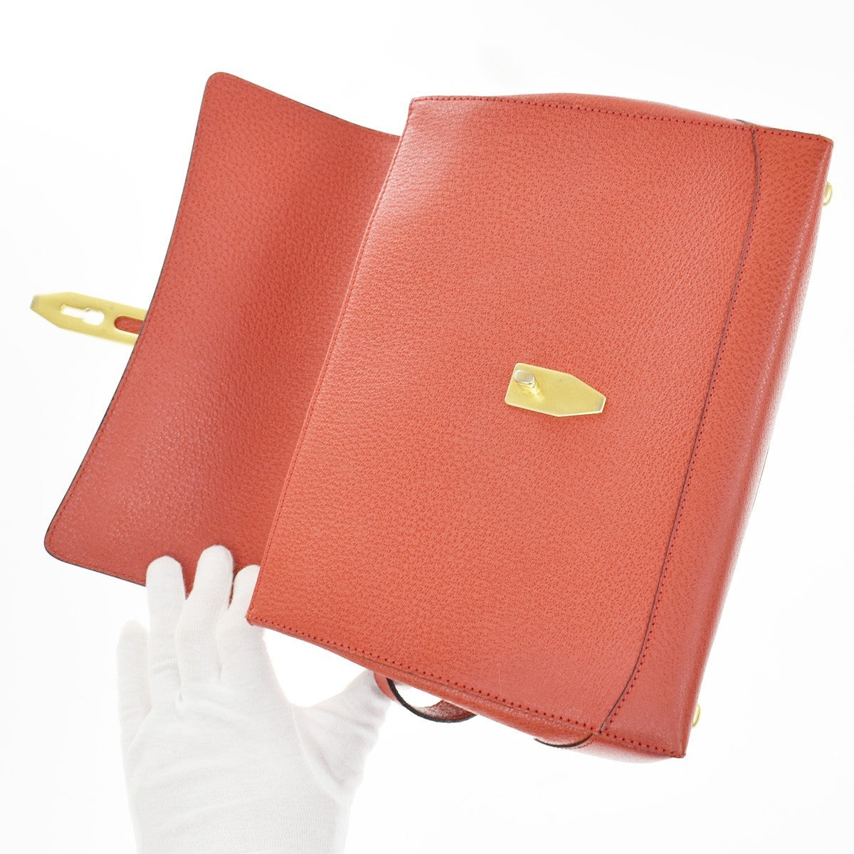 Celine Shoulder Leather, Red, Leather, Shoulder Bag