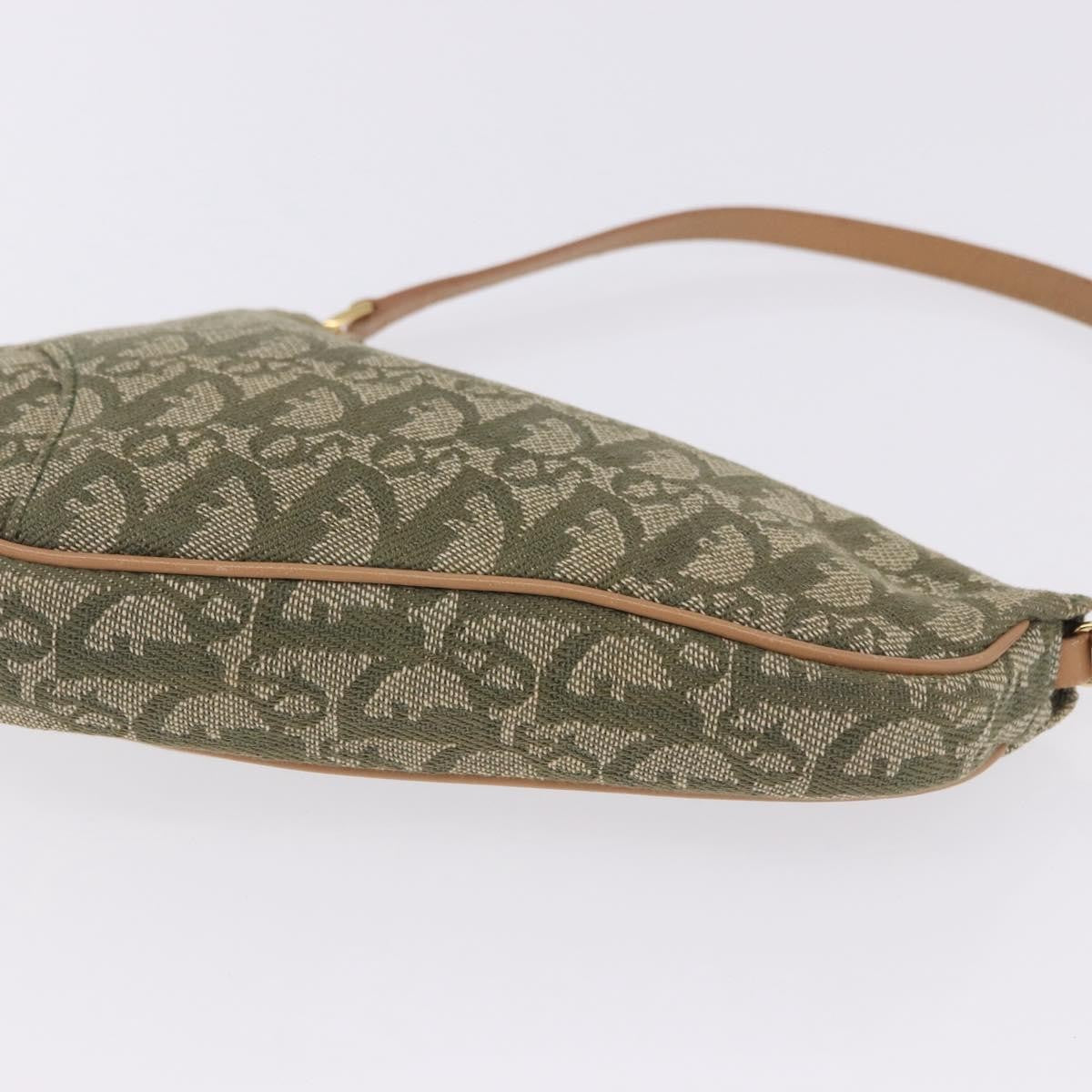 Christian Dior Saddle Canvas, Khaki, Canvas, Handbag