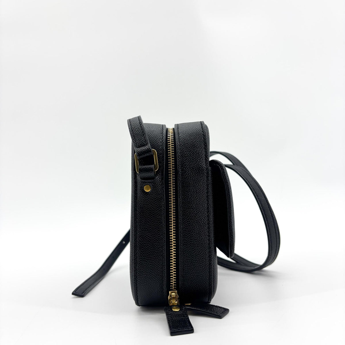 Saint Laurent Vicky Camera Vertical Quilted Leather, Black, Leather, Shoulder Bag