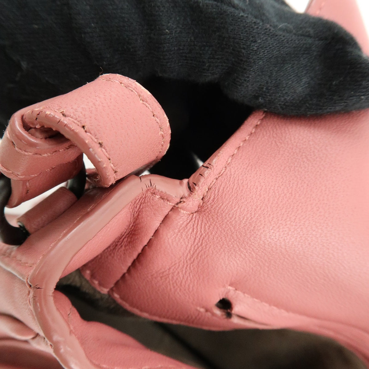 Bottega Veneta Drawstring Flap Leather with Intrecciato, Pink, Leather, Backpack
