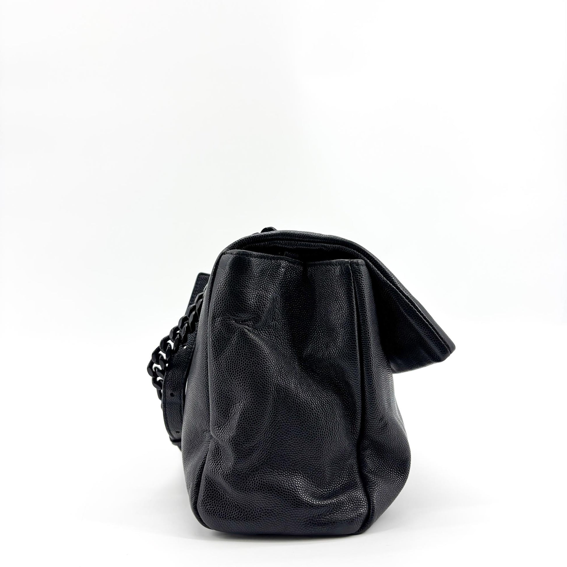 Saint Laurent Nolita Satchel Matelasse Chevron Leather, Black, Leather, Handbag