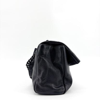 Saint Laurent Nolita Satchel Matelasse Chevron Leather, Black, Leather, Handbag