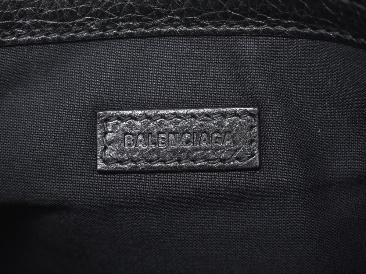 Balenciaga Graffiti Leather, Black, Leather, Clutch