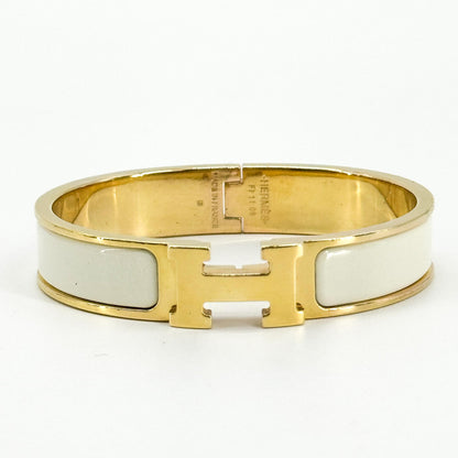 Hermes Clic H Fusion Enamel, Gold, Metal, Bracelet