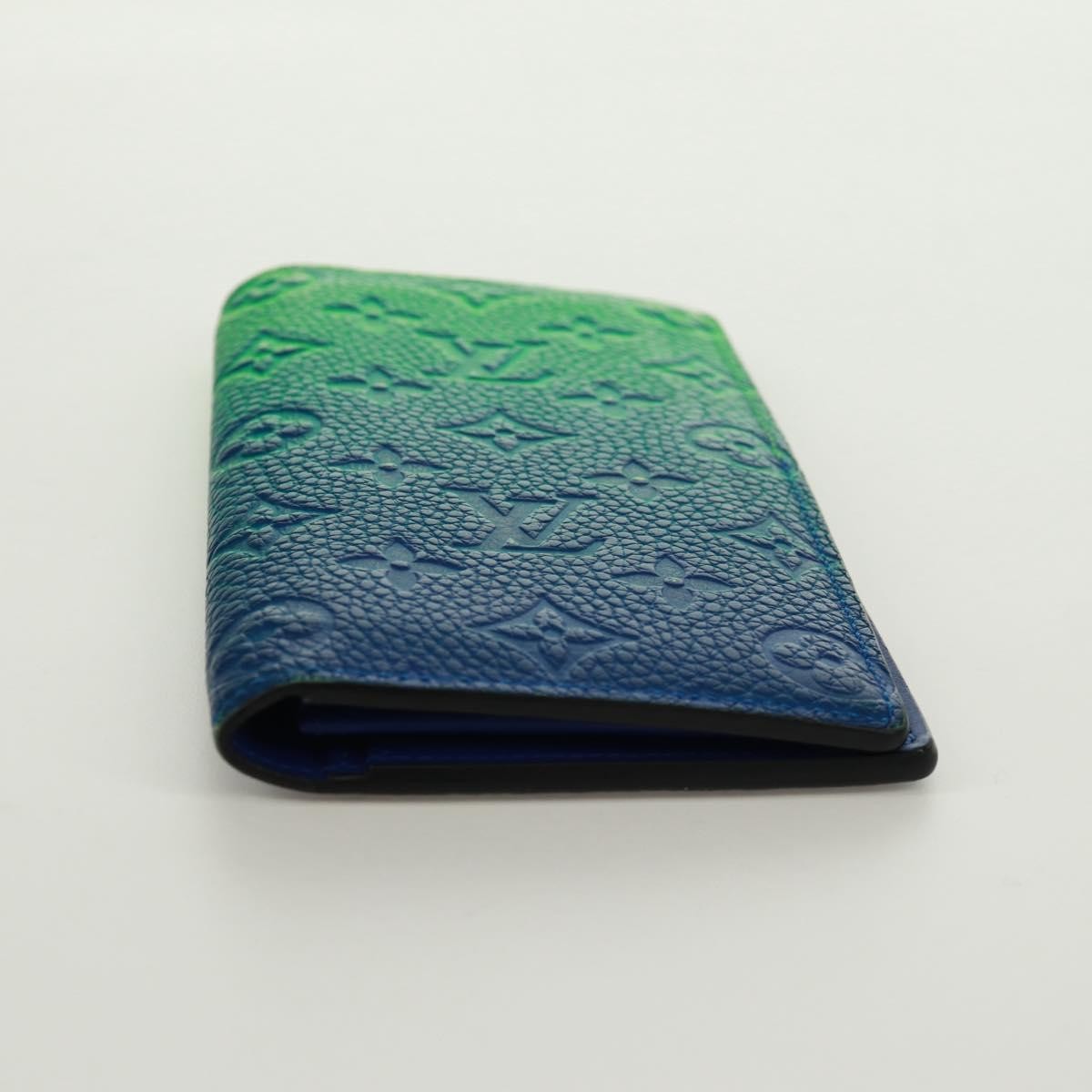 Louis Vuitton Brazza Limited Edition Illusion Monogram Taurillon Leather, Green, Leather, Wallet