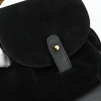 Gucci Gucci bamboo daim, Black, Suede, Backpack