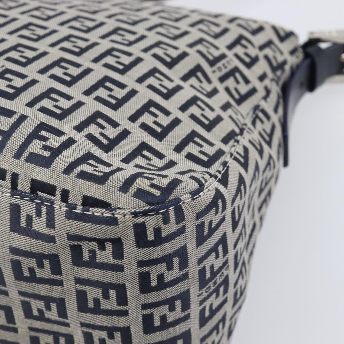 Fendi Zucchino Canvas Mamma Baguette Canvas, Navy, Canvas, Shoulder Bag