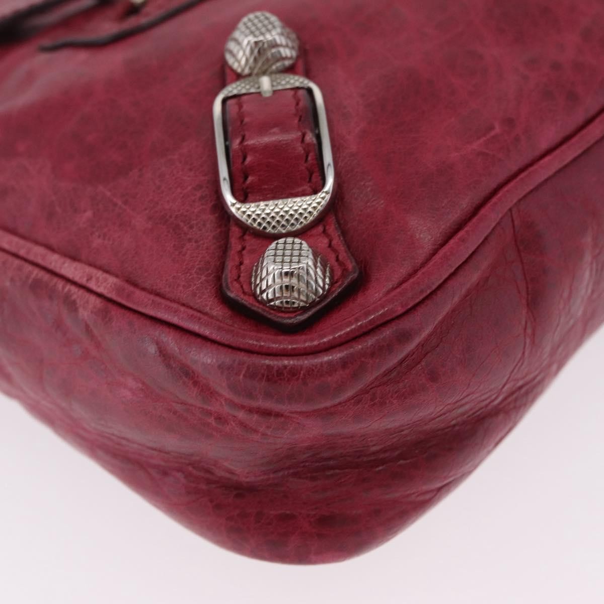 Balenciaga Hip Giant Studs Leather, Red, Leather, Crossbody Bag