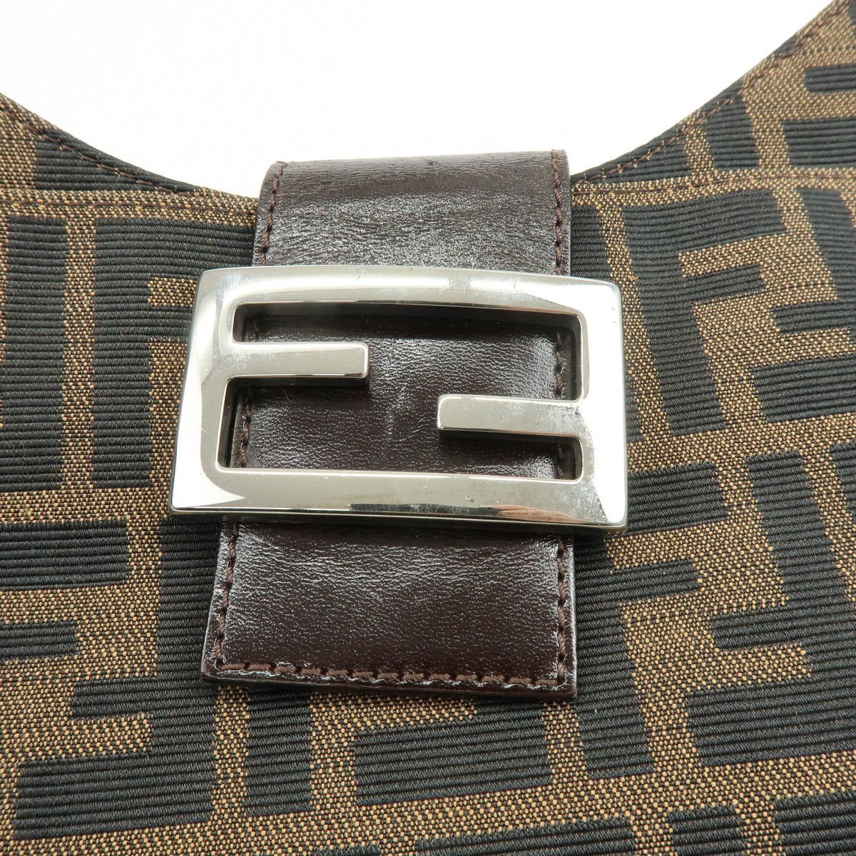 Fendi Vintage Zucca Canvas, Brown, Canvas, Tote Bag