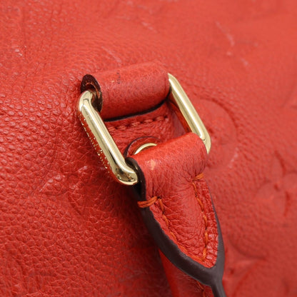 Louis Vuitton Speedy Bandouliere Monogram Empreinte Leather, Red, Leather, Handbag