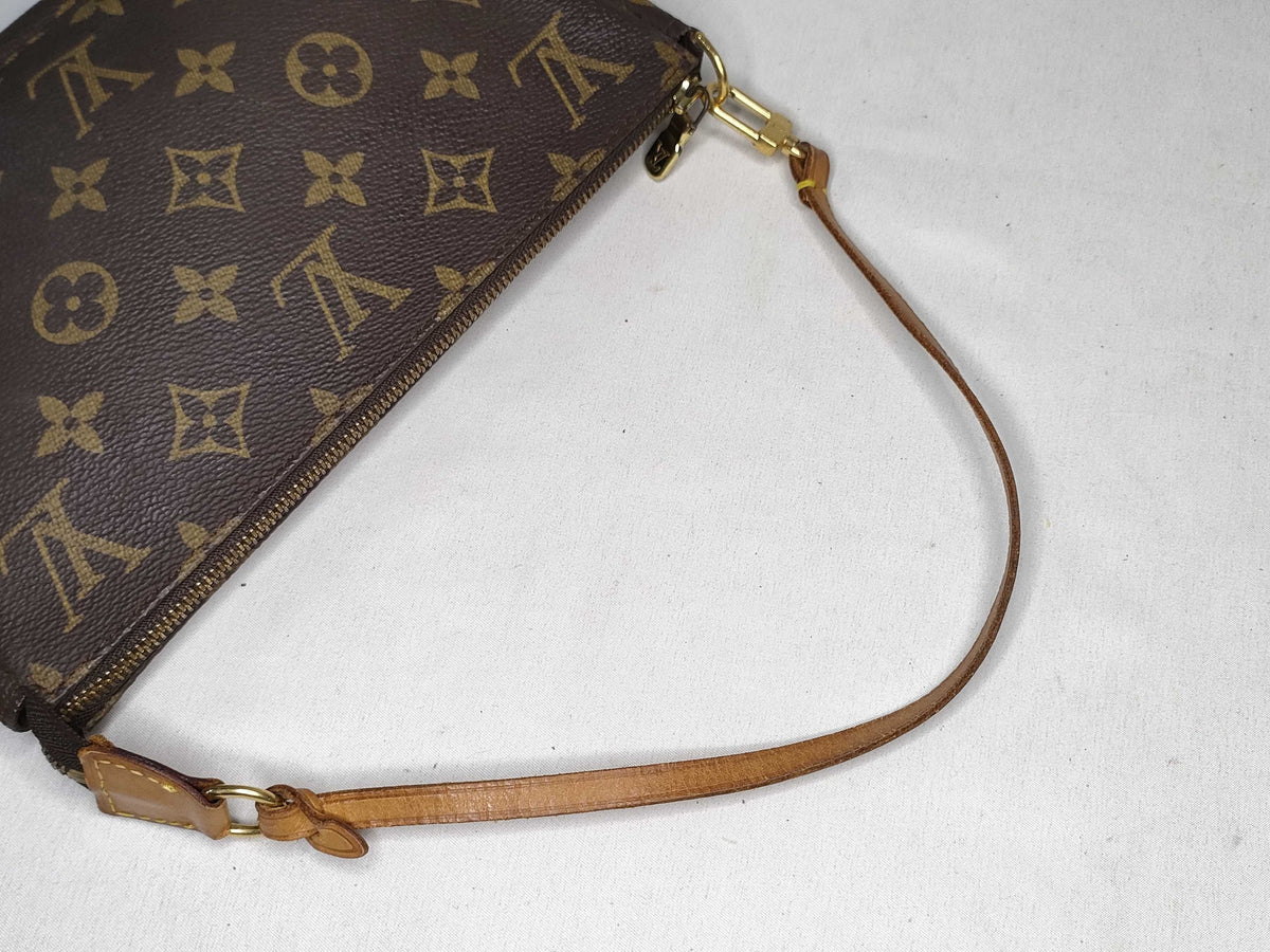 Louis Vuitton Randonnee Pochette Monogram Coated Canvas, Brown, Canvas, Handbag