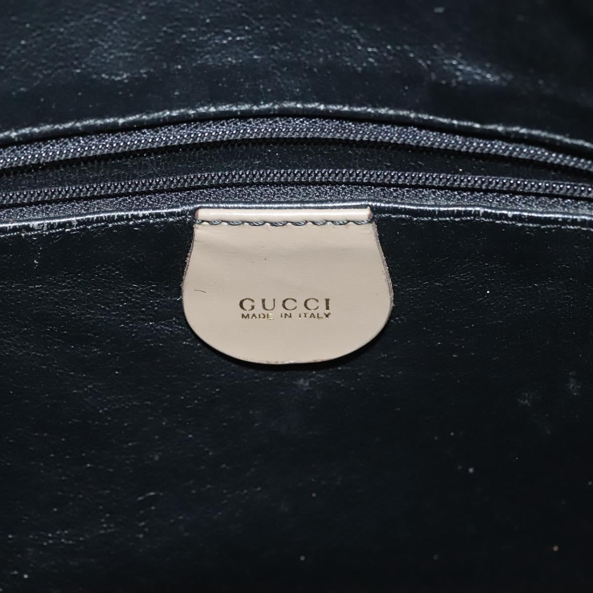 Gucci Vintage Bamboo Handle Open Hobo Leather, Gold, Patent Leather, Shoulder Bag