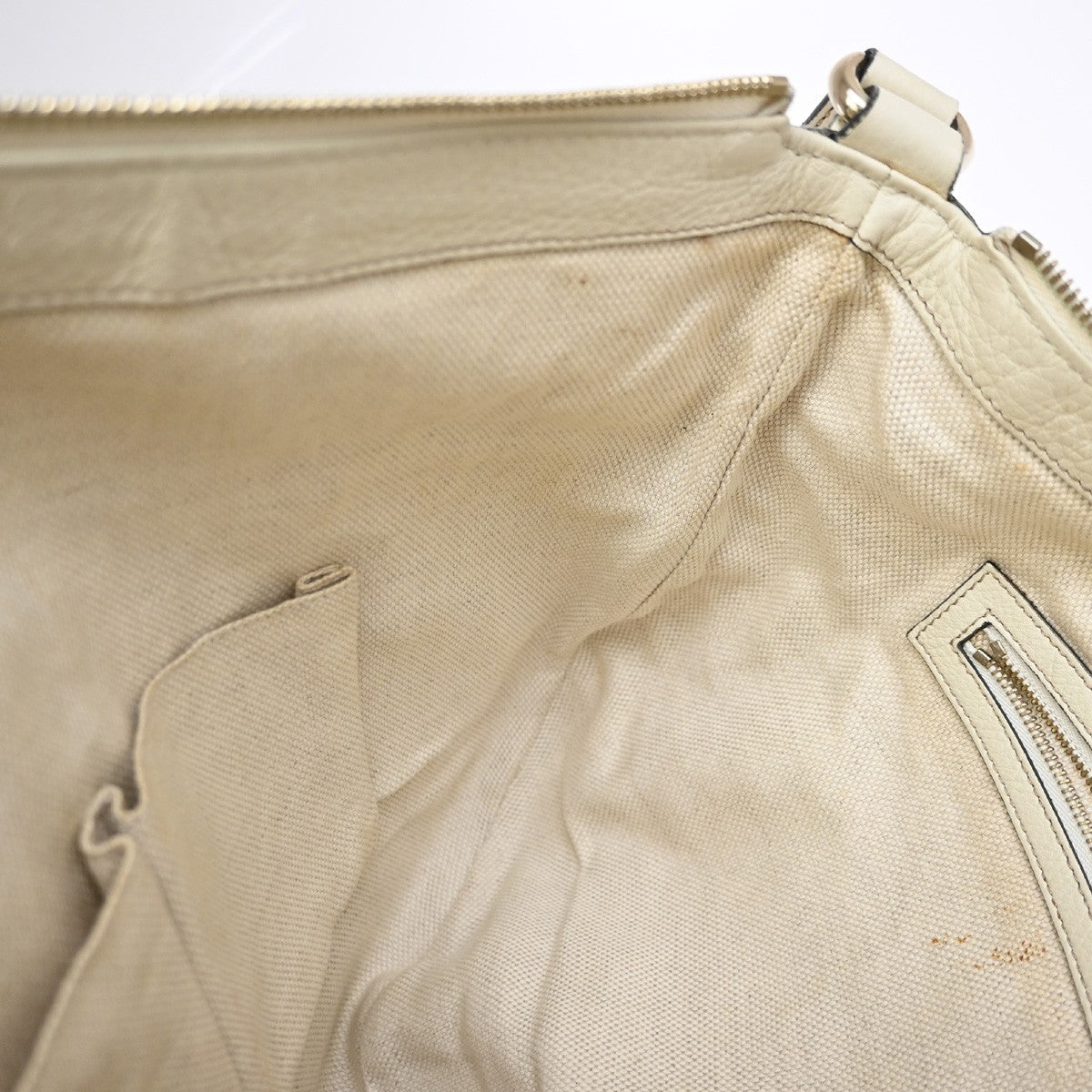 Gucci Soho Messenger Leather, White, Leather, Shoulder Bag