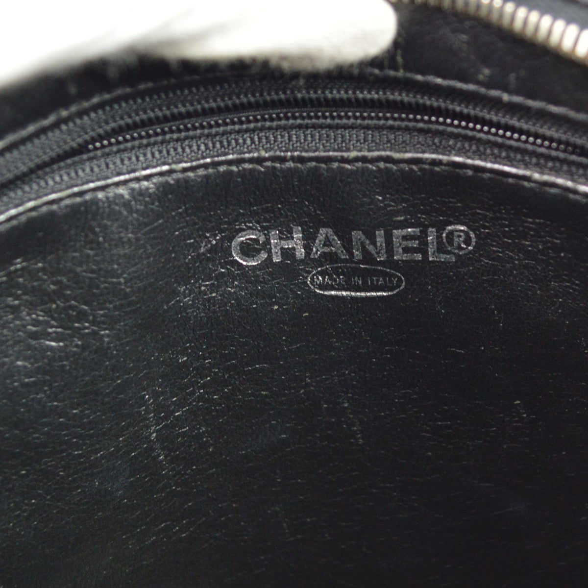 Chanel Medallion Quilted Caviar, Black, Leather, Tote Bag