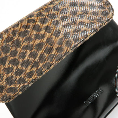 Loewe Vintage Velazquez Top Handle Leather, Black, Patent Leather, Handbag