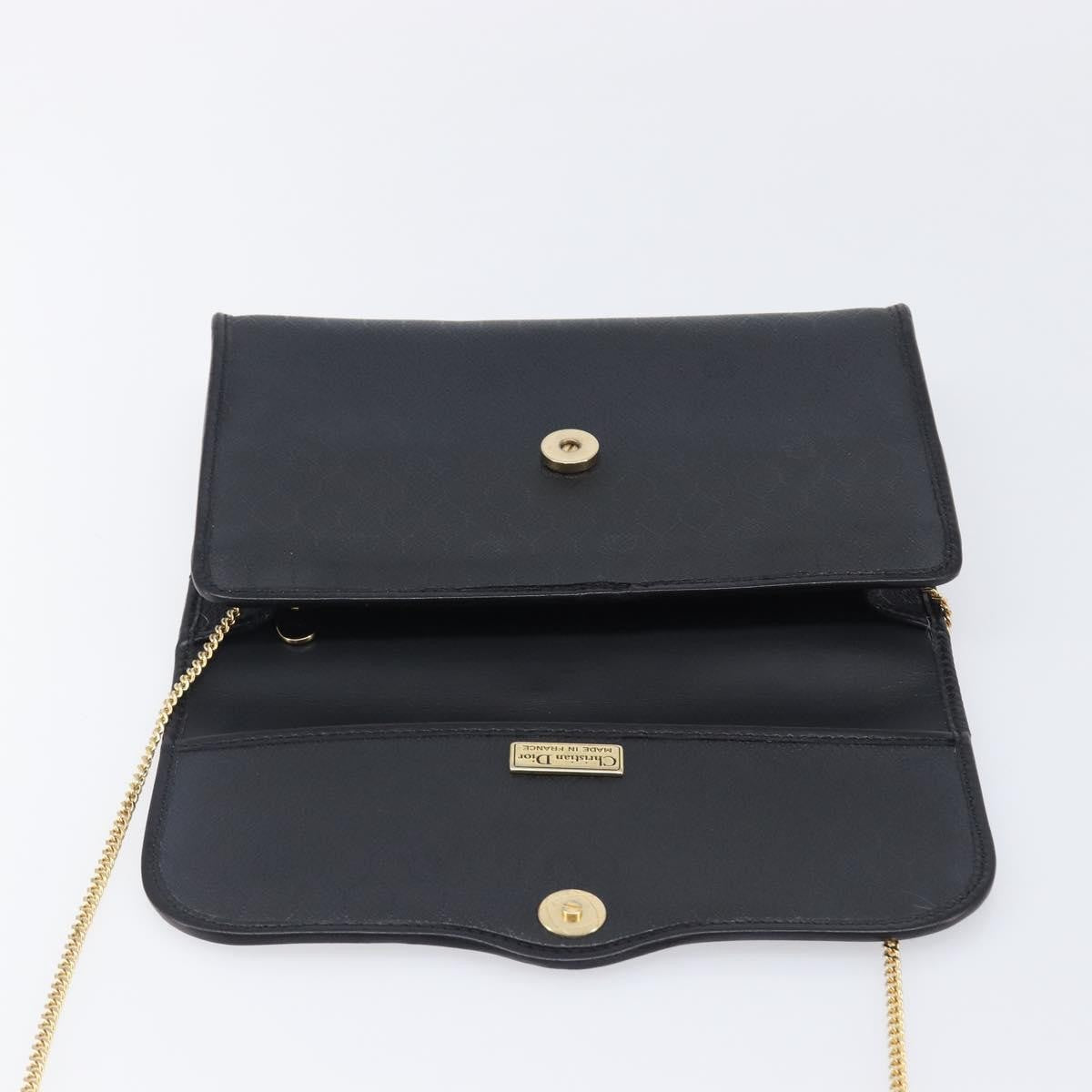 Christian Dior Vintage Honeycomb chain Canvas, Black, Canvas, Shoulder Bag
