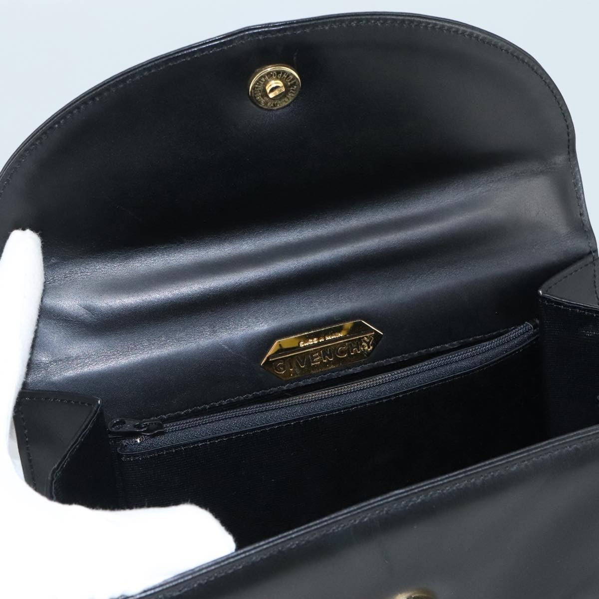 Givenchy Vintage Leather, Black, Leather, Handbag