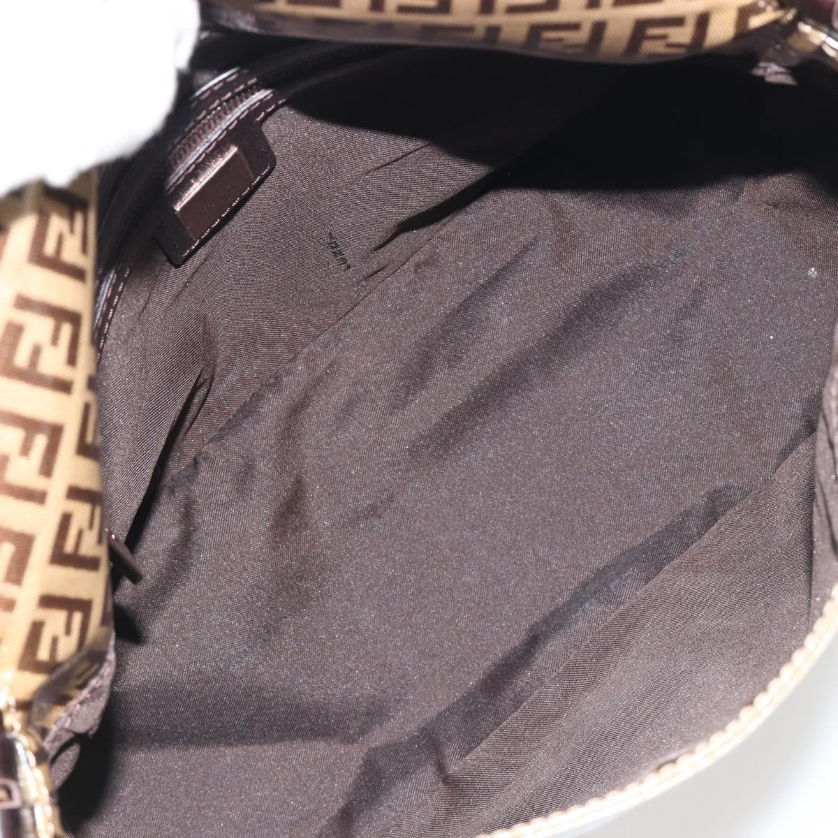 Fendi Mamma Baguette Zucchino canvas, Brown, Canvas, Shoulder Bag