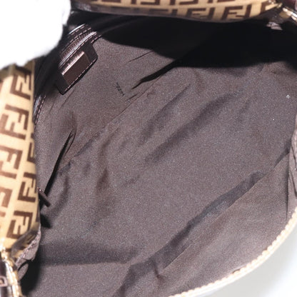 Fendi Mamma Baguette Zucchino canvas, Brown, Canvas, Shoulder Bag