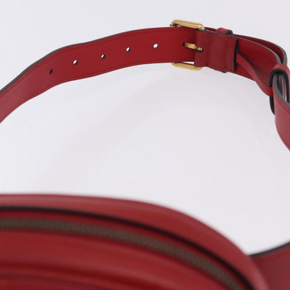 Gucci GG Marmont Belt Matelasse Leather, Red, Leather, Handbag