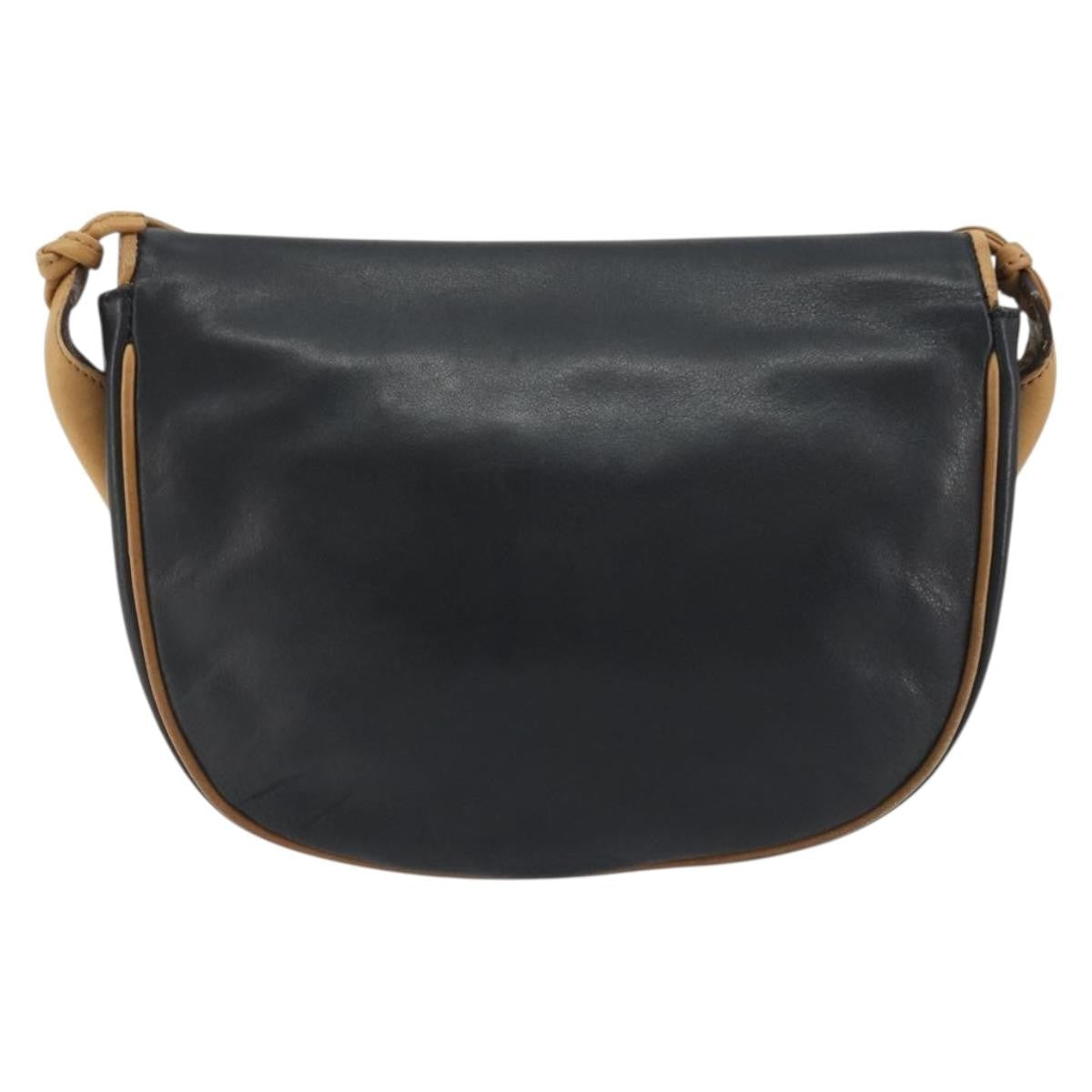 Celine Vintage Leather, Black, Leather, Shoulder Bag