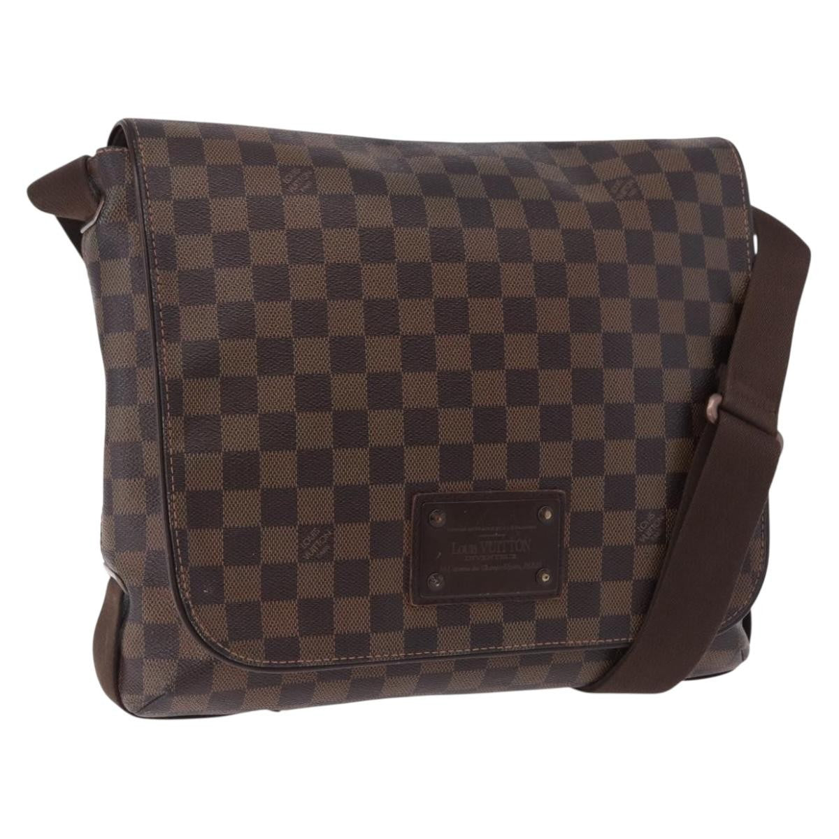 Louis Vuitton Brooklyn Damier Ebene, Brown, Canvas, Shoulder Bag
